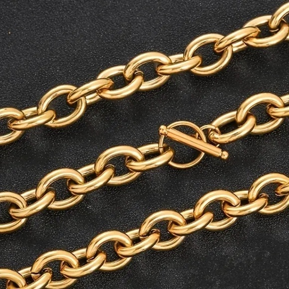 2pcs Fashion Simple Titanium Steel Necklace And Bracelet With Cross Pend… - Picture 4 of 5